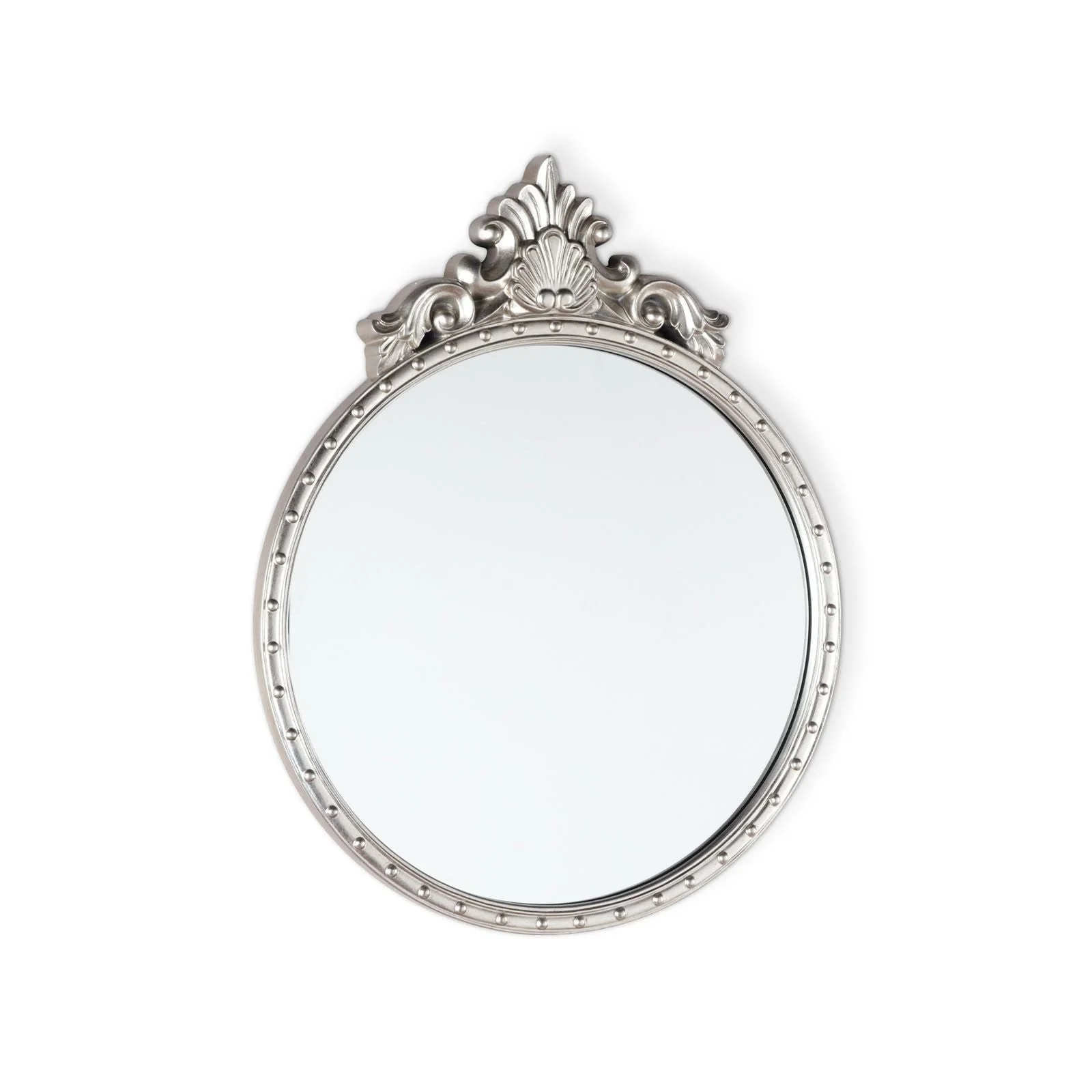 Overton Ornate Round Mirror - Silver or Champagne Frame - Image 2