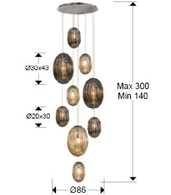 Ovila Lamp 5/9/13Lt Smoke E27 Ip20 Dimmable - Image 11