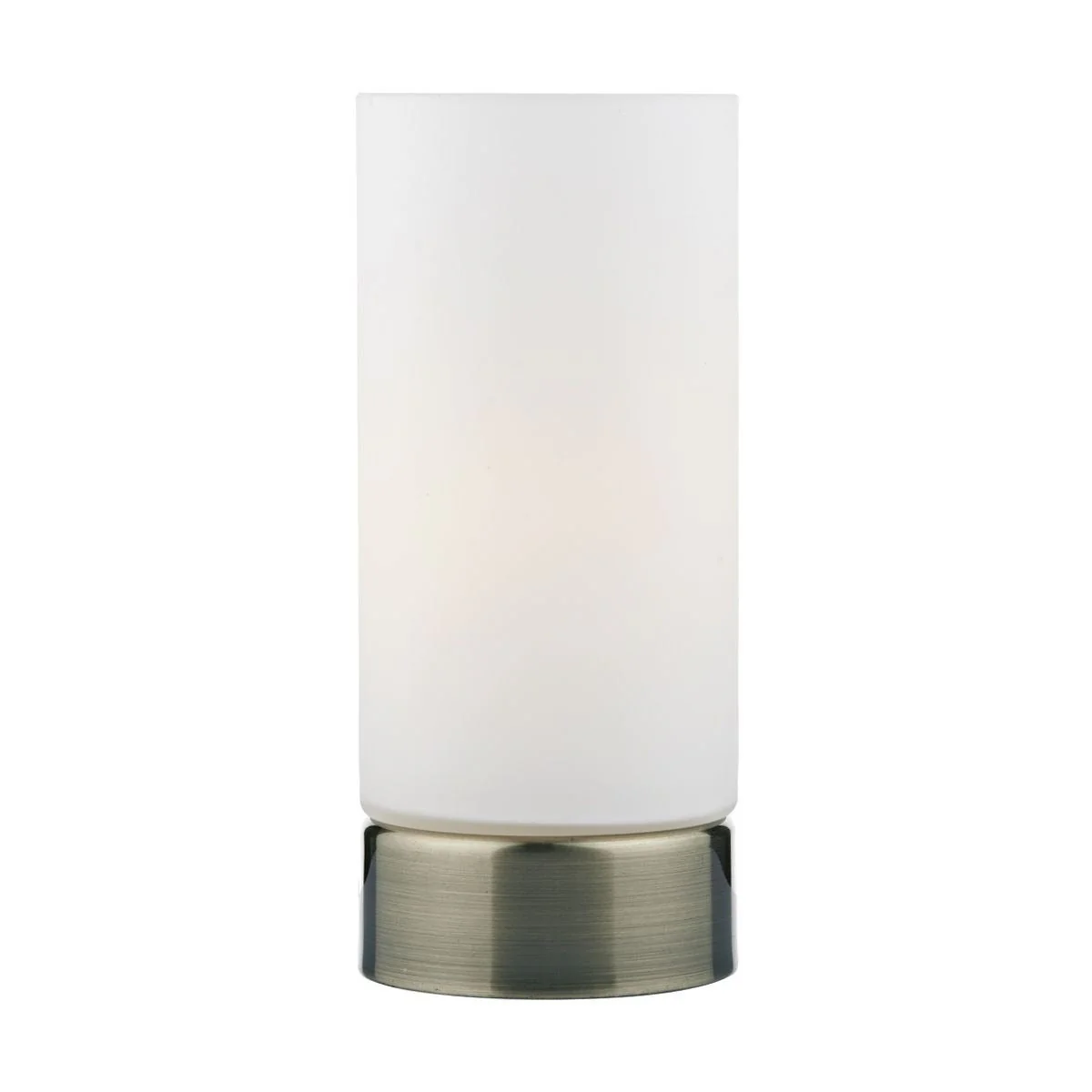 Owen Touch Round Glass Table Lamp Antique Brass/Opal Glass