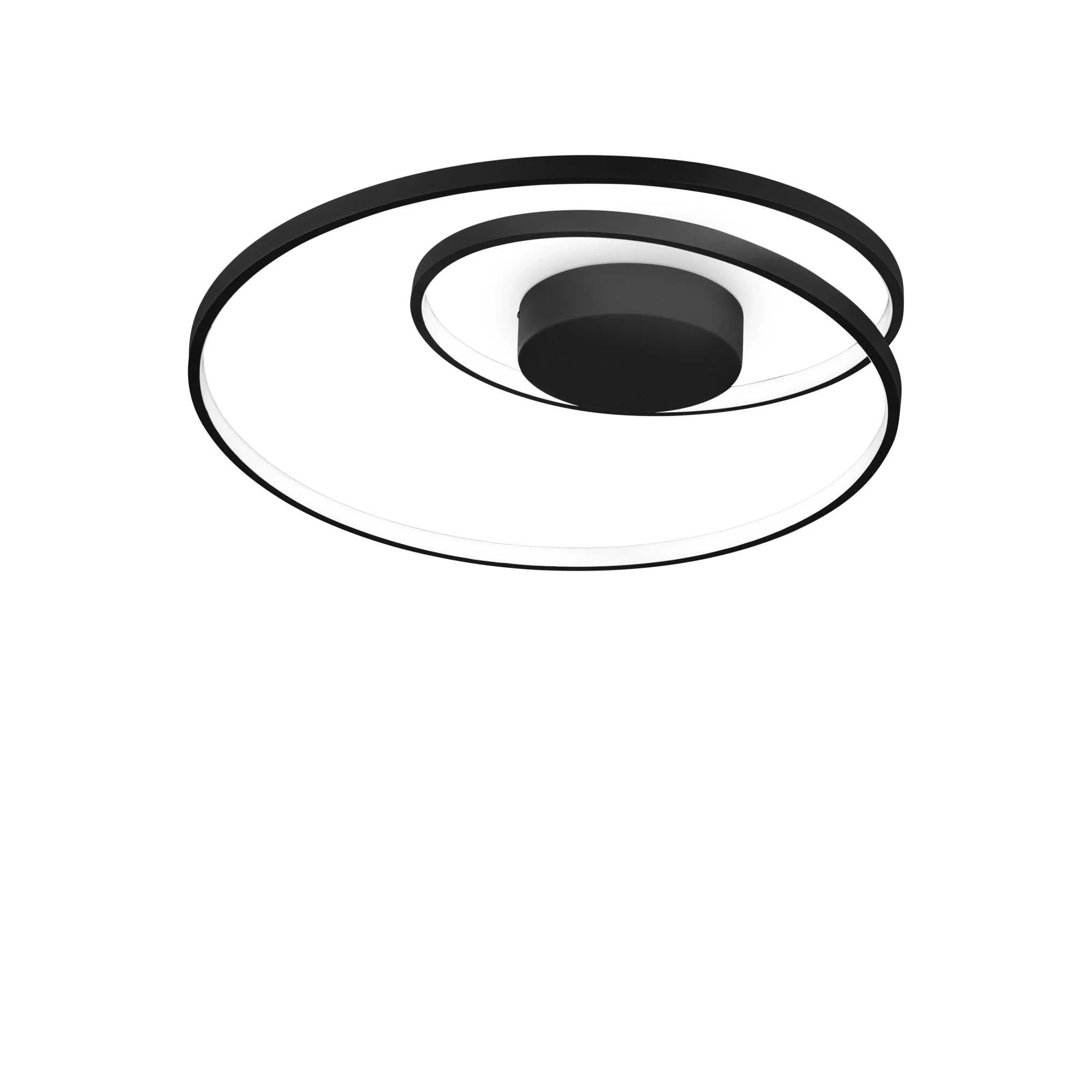 Oz Flush Light Fitting - Black/Brass/White Finish - Image 5