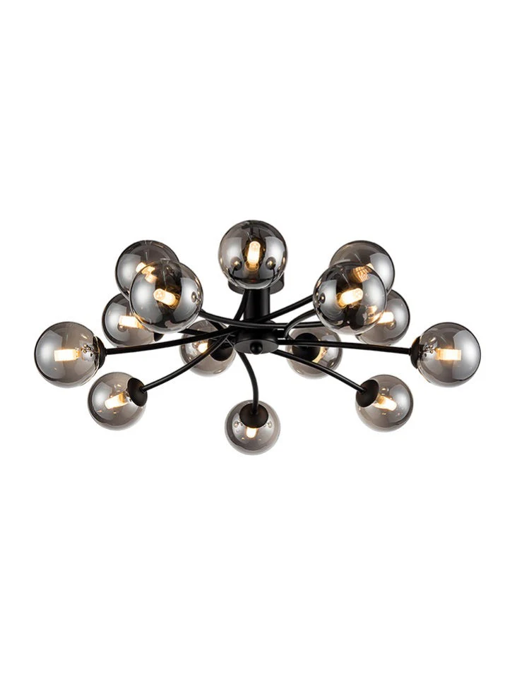 Ozzy 3/5/14Lt Indoor Semi Flush Ceiling Light - Black Finish - Image 3