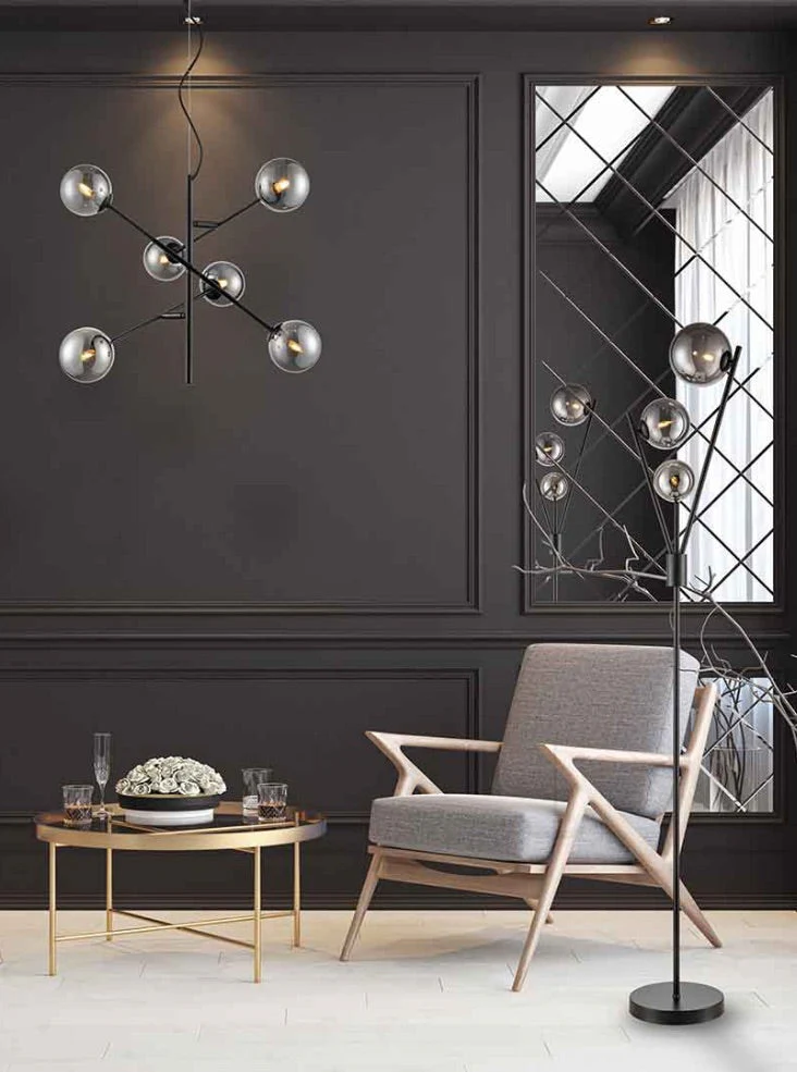 Ozzy 3Lt Floor Lamp - Black - Image 3