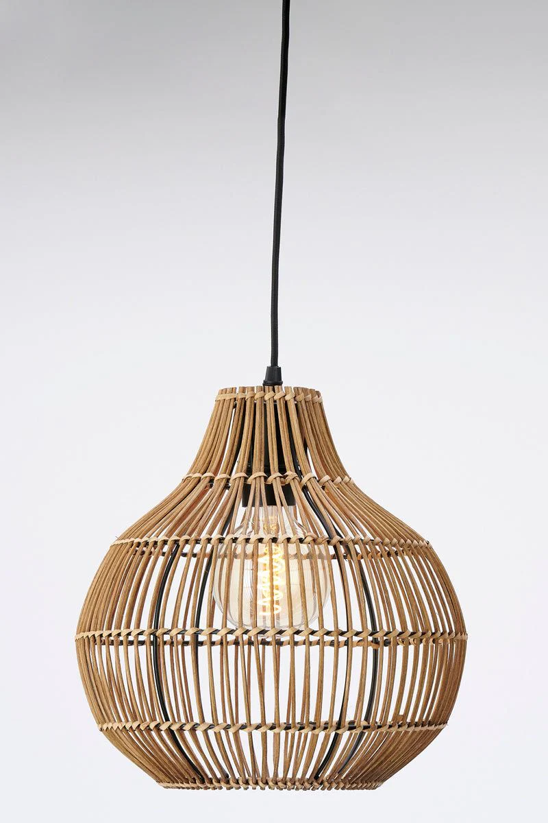 Pacino Hanging Lamp Rattan Natural - Brown/Black Finish - Image 5