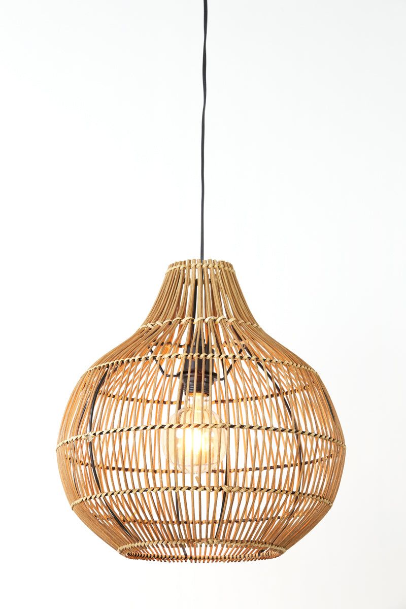 Pacino Hanging Lamp Rattan Natural - Brown/Black Finish - Image 8