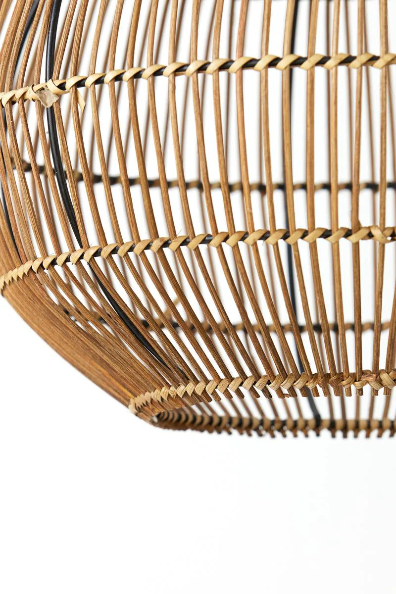 Pacino Hanging Lamp Rattan Natural - Brown/Black Finish - Image 9