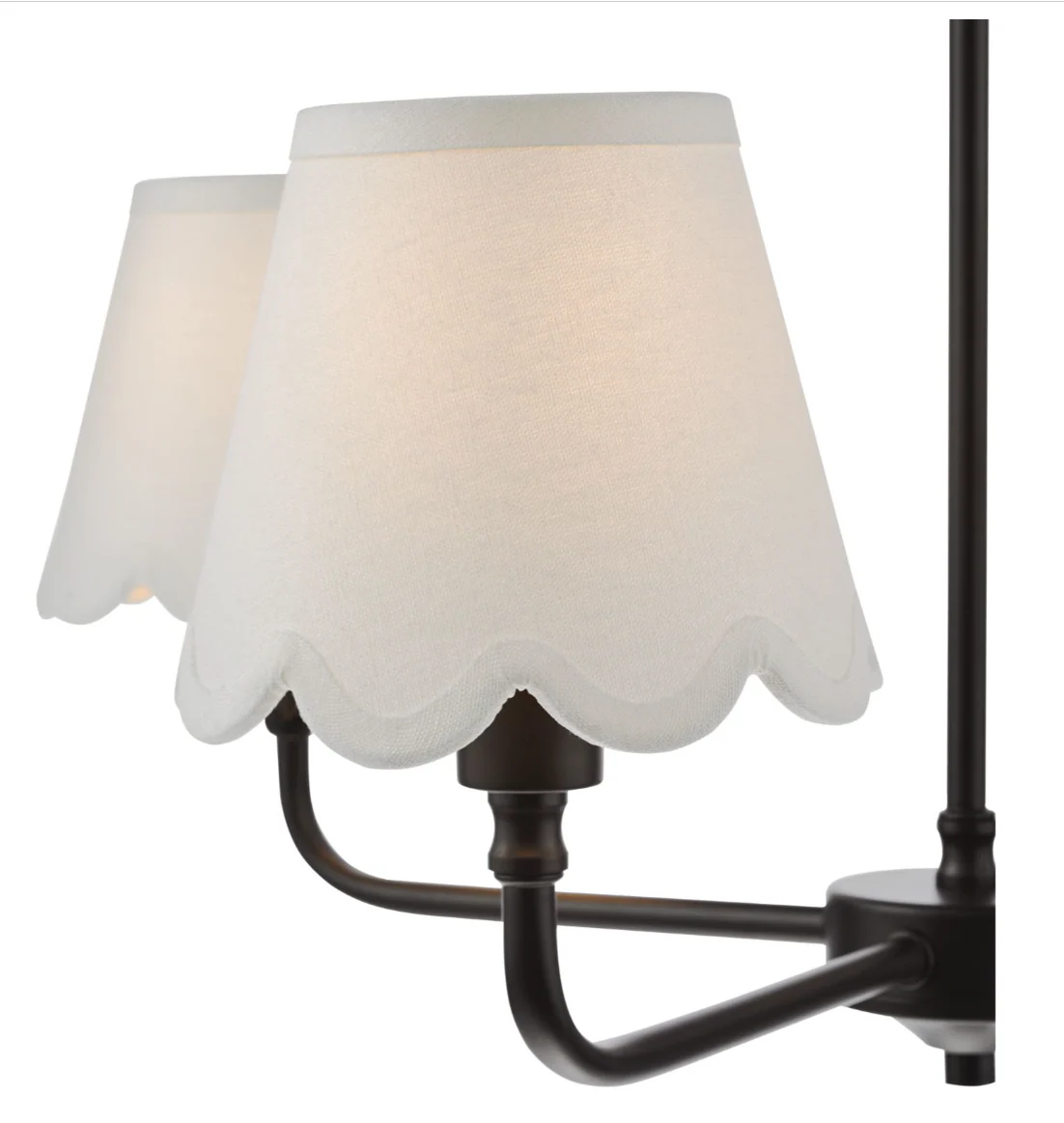Padme 4 Light Pendant - Matt Black With White & Blue Shades - Image 4