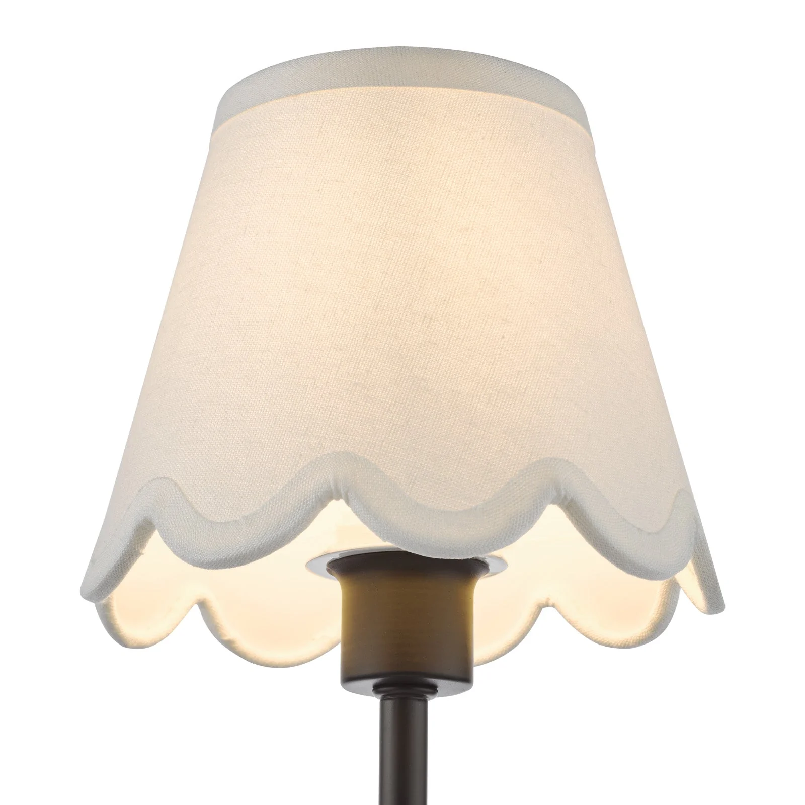 Padme Table Lamp- Matt Black w White & Blue Shades E14 - Image 3