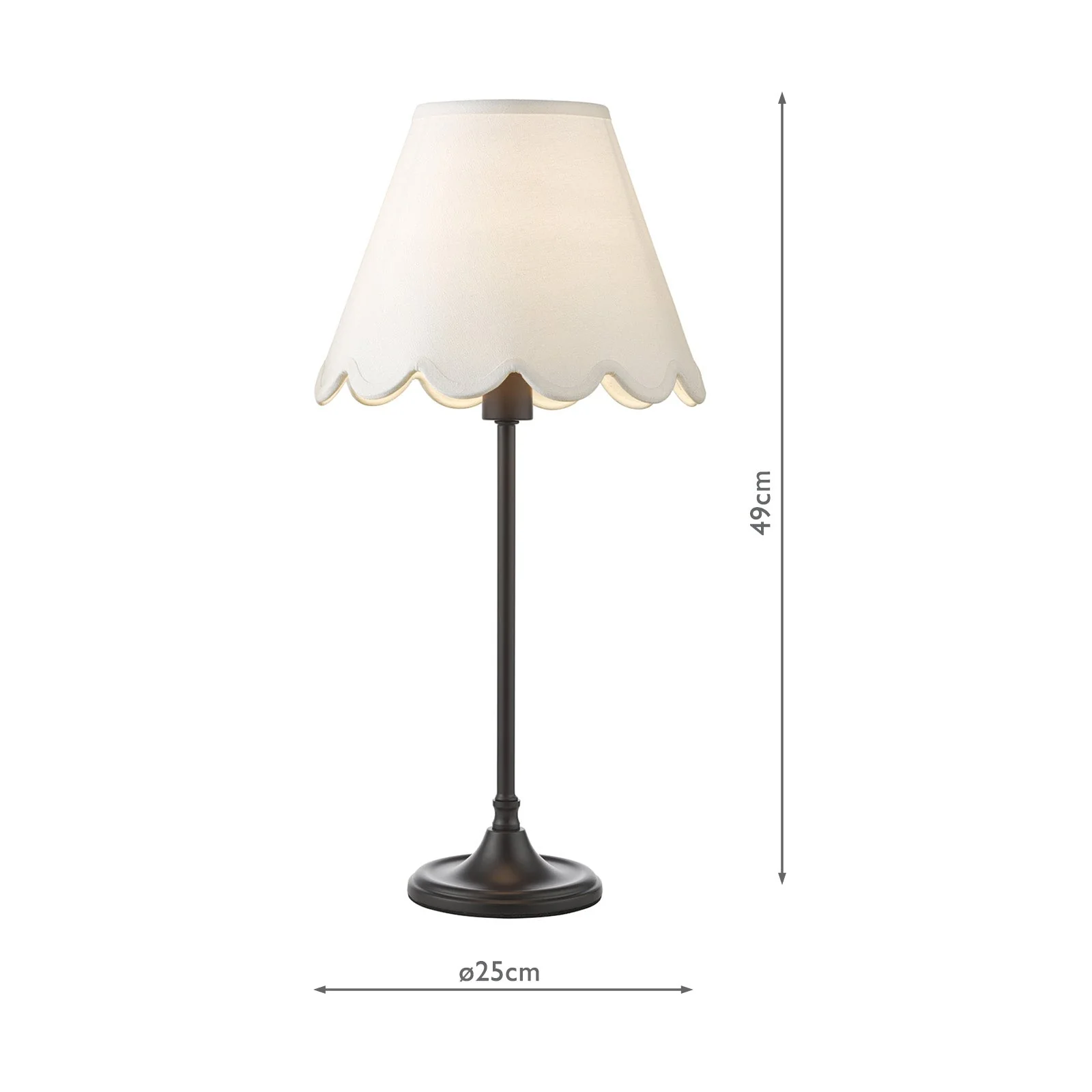 Padme Table Lamp- Matt Black w White & Blue Shades E14 - Image 8