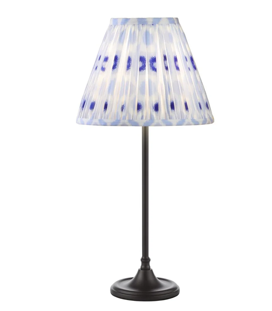 Padme Table Lamp- Matt Black w White & Blue Shades E14 - Image 9