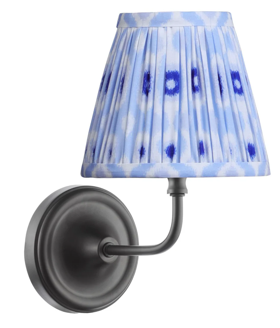 Padme Wall Light- Matt Black With White & Blue Shades - Image 2