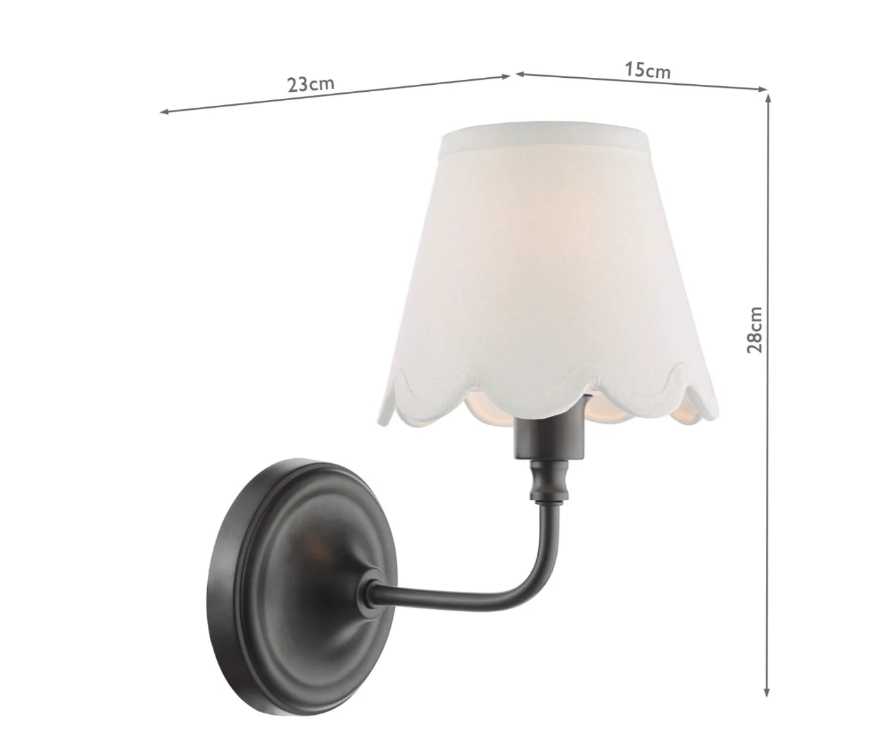 Padme Wall Light- Matt Black With White & Blue Shades - Image 5