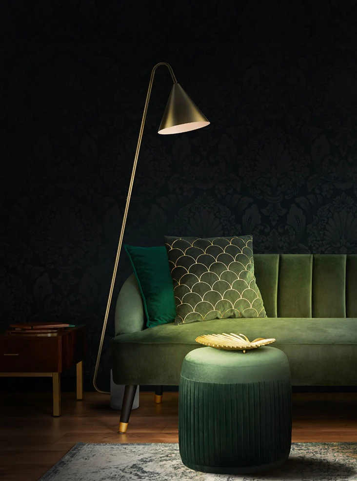 Casement Floor Lamp - Satin Brass/Matt Black - Image 3