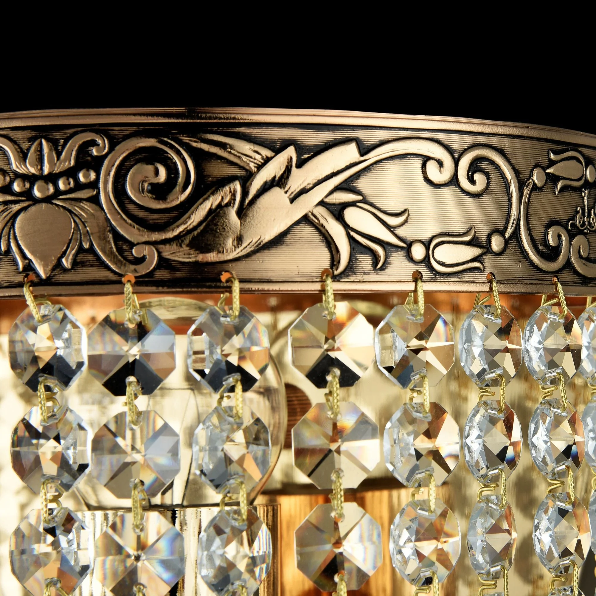 Palace Indoor Single Wall Light - Gold Antique Finish - Image 8