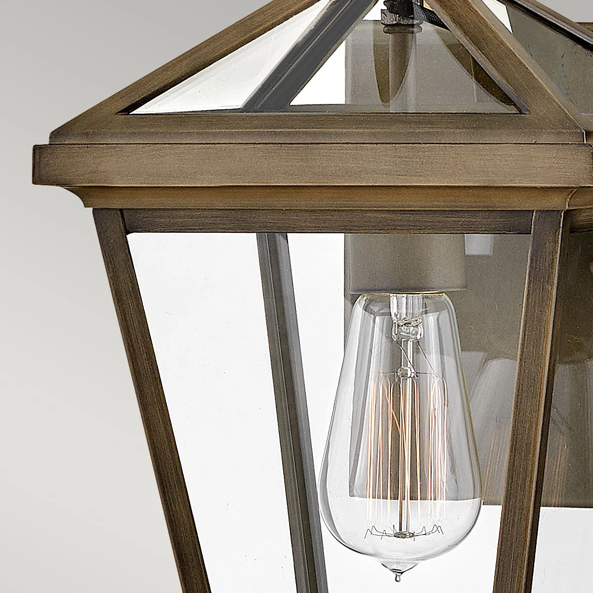 Palma 1lt Small/Medium Outdoor Wall Lantern - Black/Bronze E27 IP44 - Image 10