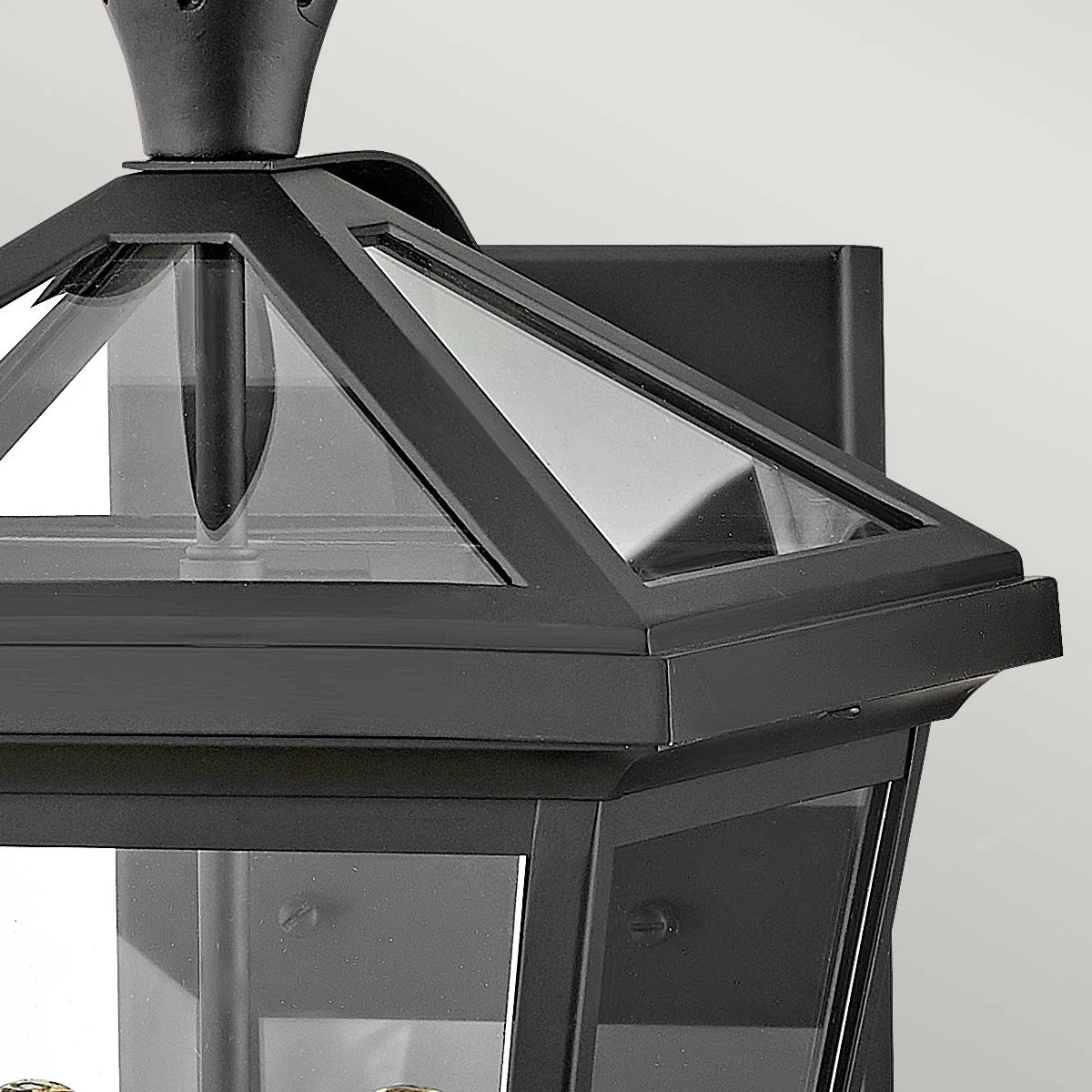 Palma 1lt Small/Medium Outdoor Wall Lantern - Black/Bronze E27 IP44 - Image 13
