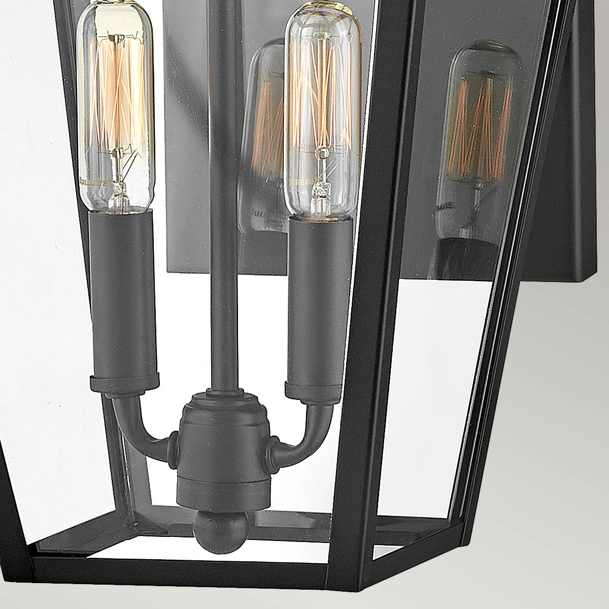 Palma 1lt Small/Medium Outdoor Wall Lantern - Black/Bronze E27 IP44 - Image 14