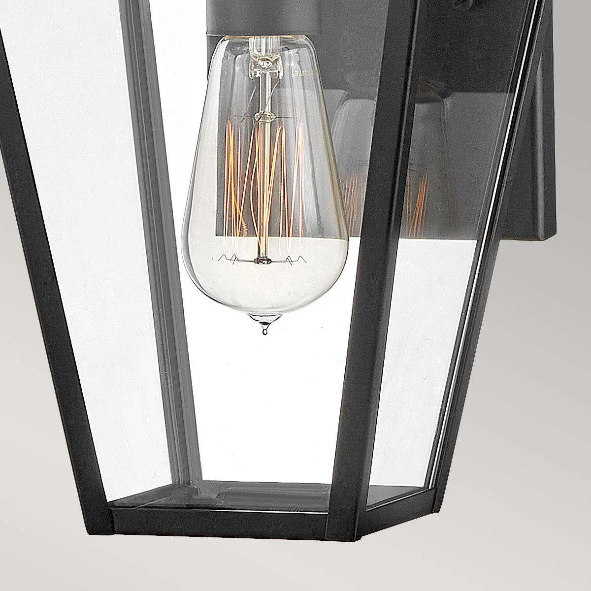 Palma 1lt Small/Medium Outdoor Wall Lantern - Black/Bronze E27 IP44 - Image 6