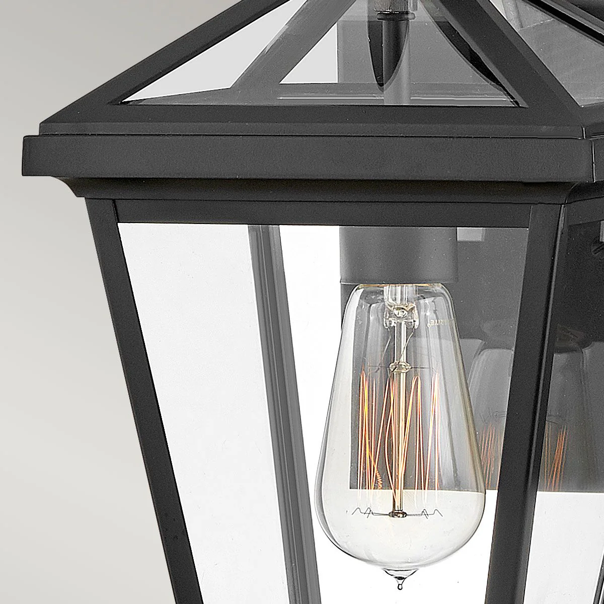 Palma 1lt Small/Medium Outdoor Wall Lantern - Black/Bronze E27 IP44 - Image 7