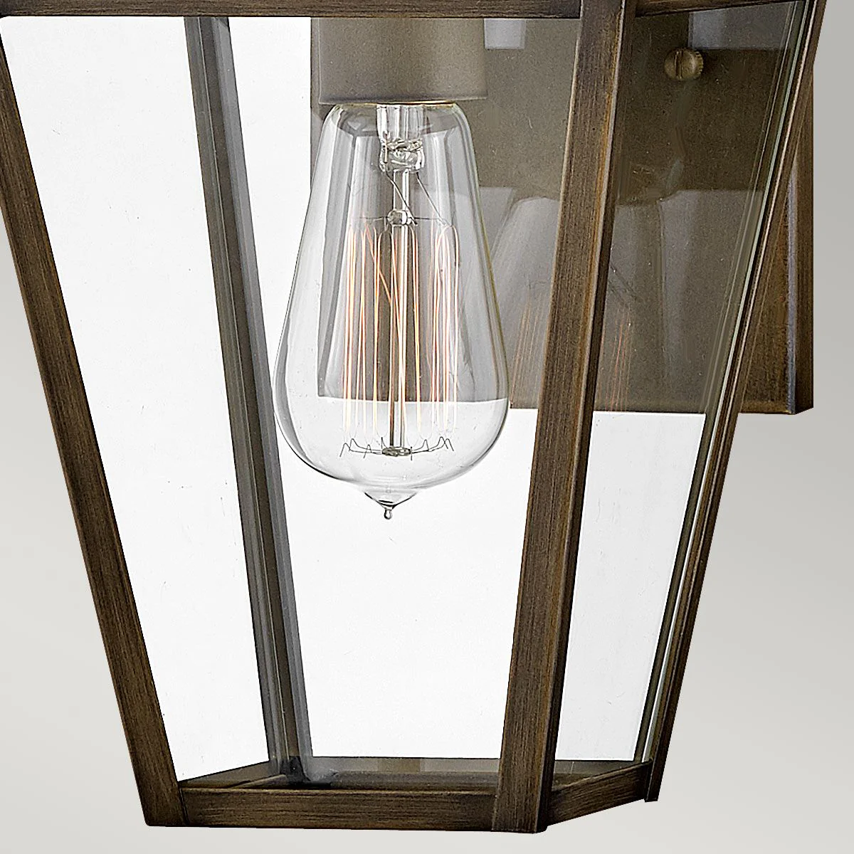 Palma 1lt Small/Medium Outdoor Wall Lantern - Black/Bronze E27 IP44 - Image 9