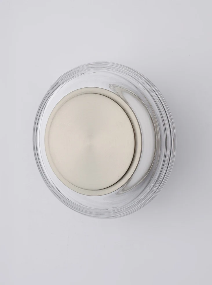 Palma LED Ceiling / Wall Light- Painted Grey/ Satin Nickel - Image 2