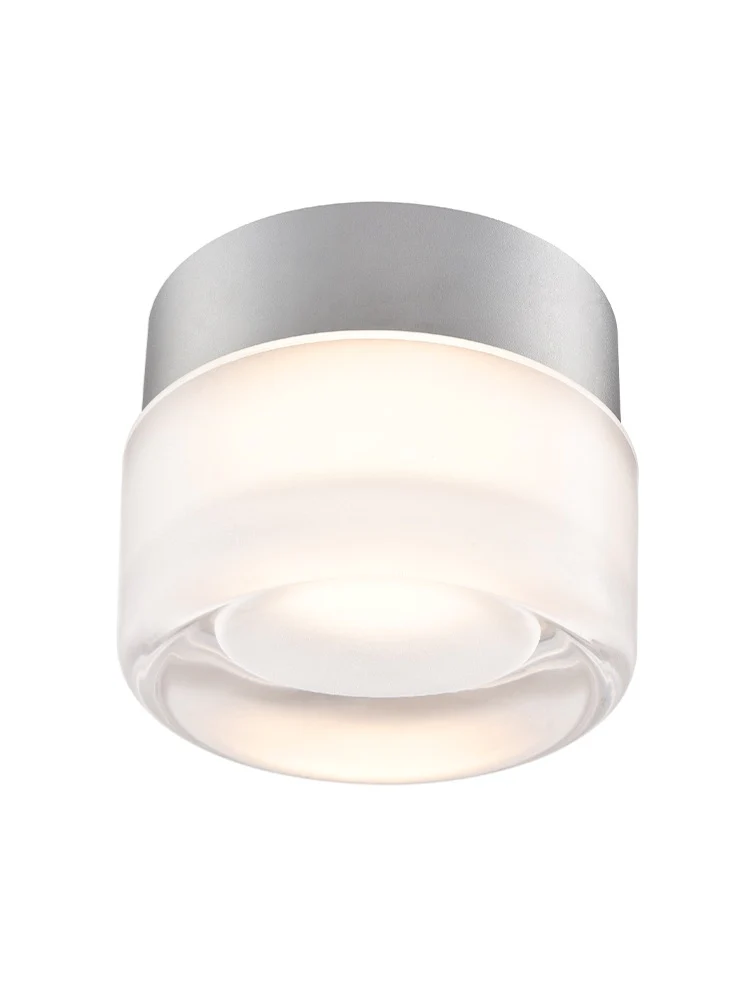Palma LED Ceiling / Wall Light- Painted Grey/ Satin Nickel - Image 3