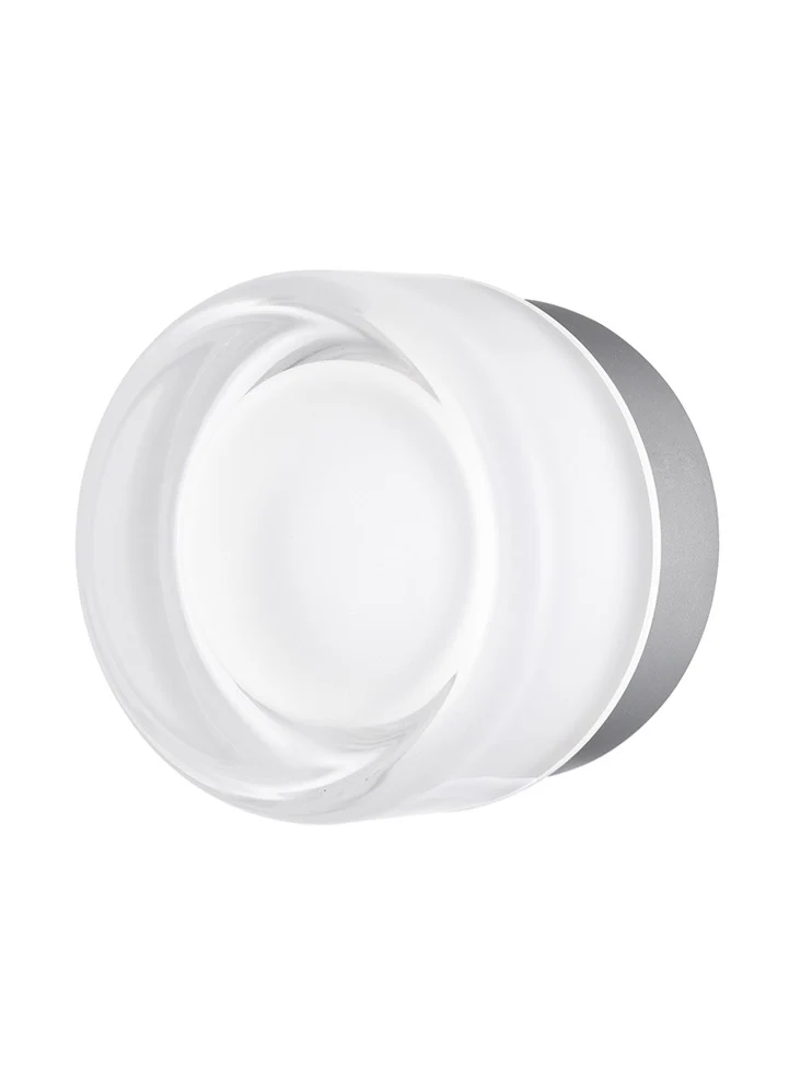 Palma LED Ceiling / Wall Light- Painted Grey/ Satin Nickel - Image 4