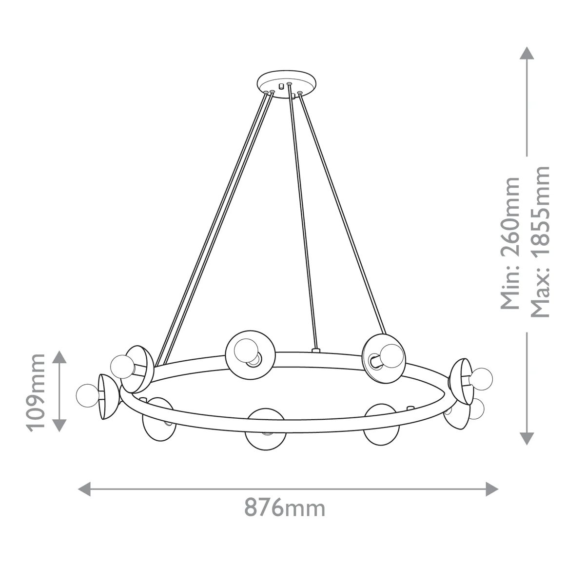 Palta 9 Light Chandelier - Image 7