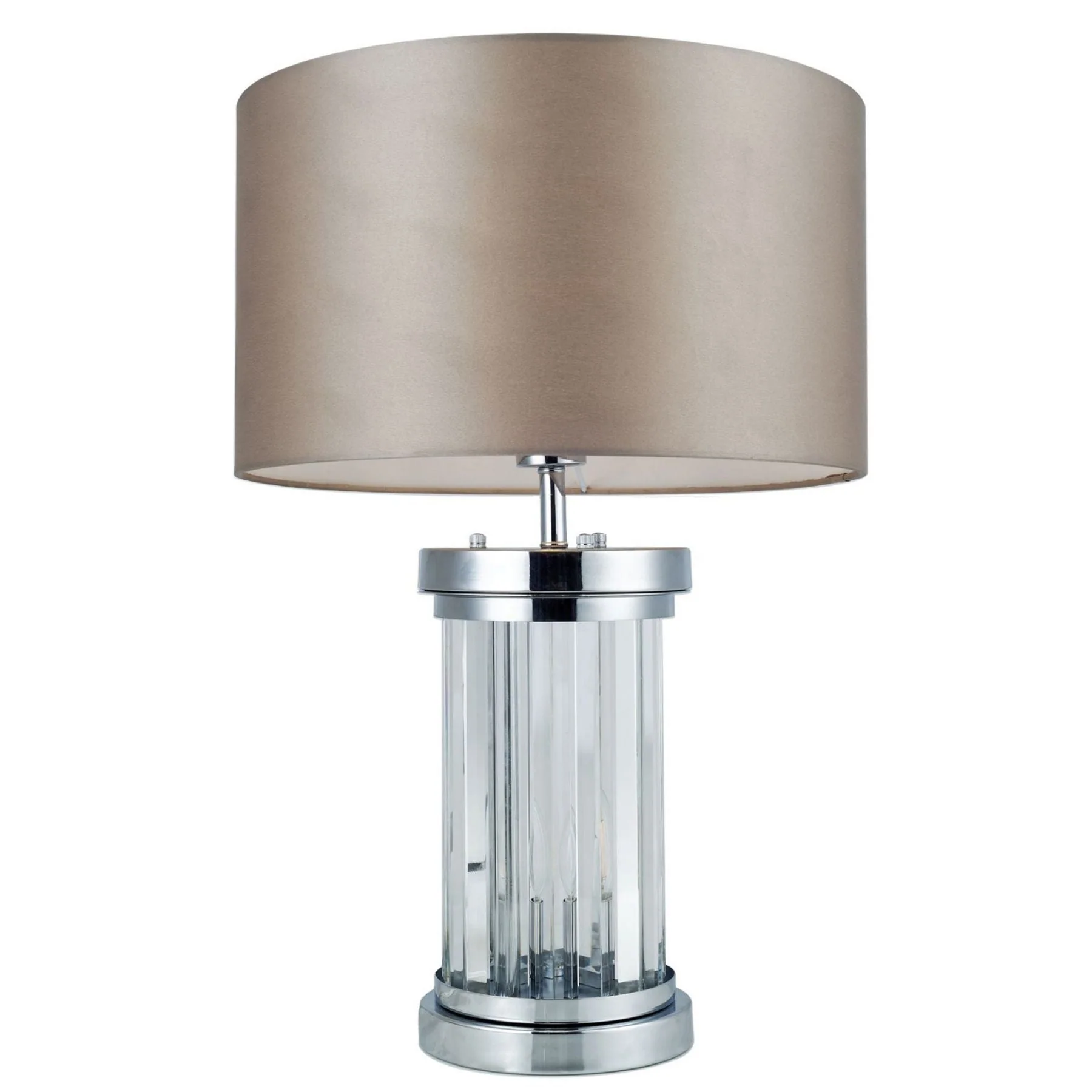 Pandora 2 Light Crystal Table Lamp Antique Brass / Chrome / Satin Chrome - Image 3