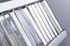 Pandora 5-Light Long Crystal Bar Pendant Satin Chrome, Antique Brass, Polished Chrome - Image 2