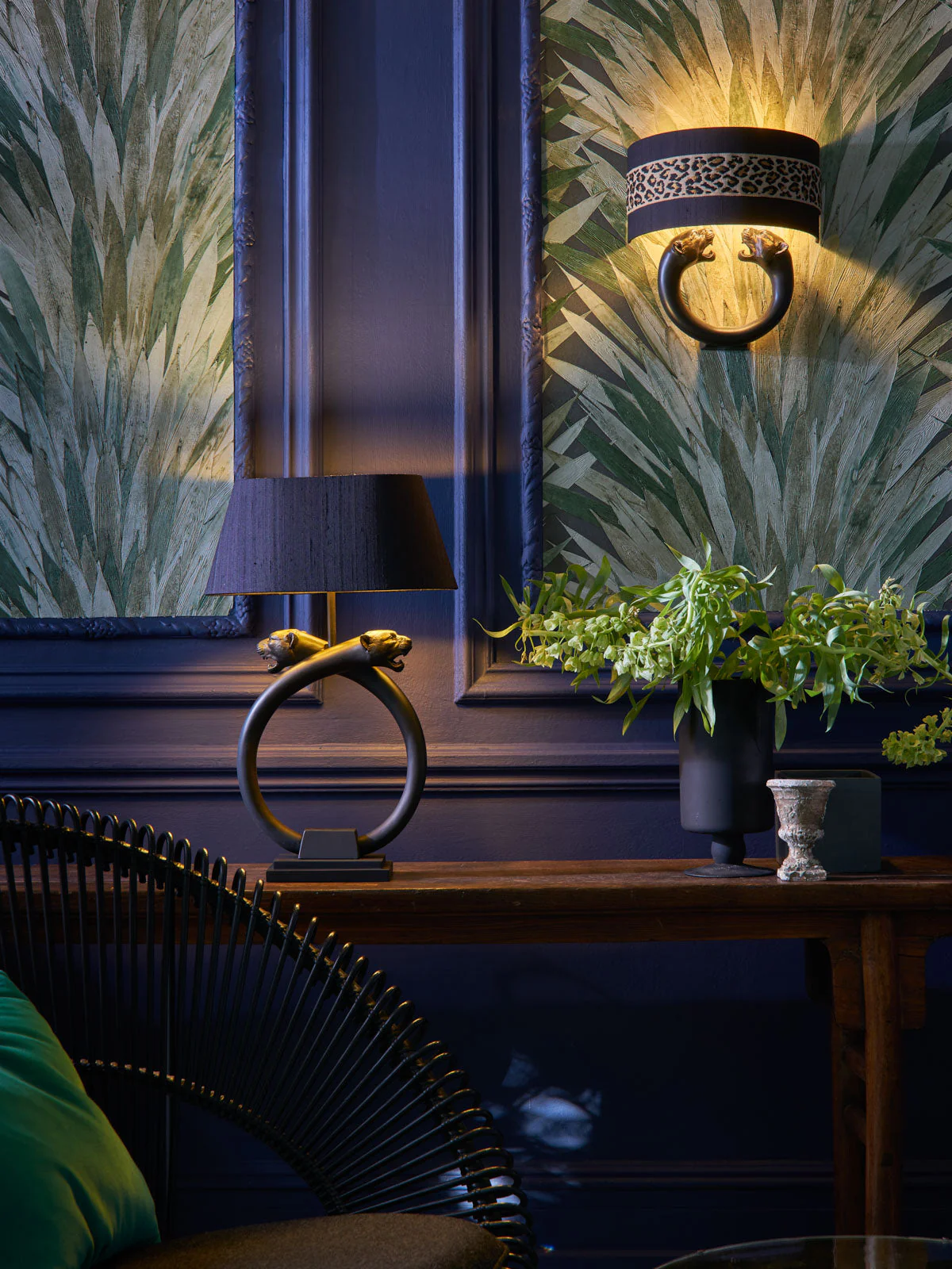 Panther Table Lamp Black Base Only E27 - Image 7