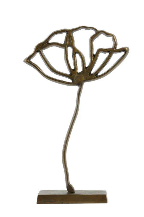 Papaveru Ornament on Base -  Antique Bronze Finish - Image 6