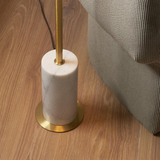 Paradiso 1Lt Floor Lamp - Brass & Marble - Image 3