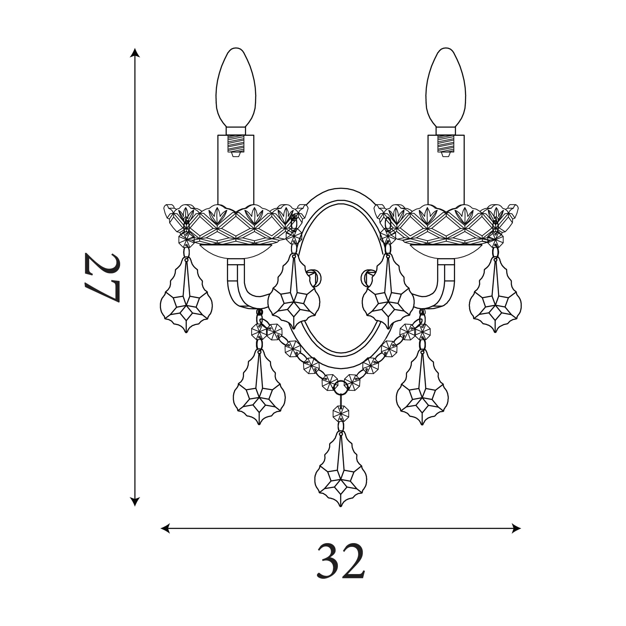 Paris 2Lt Wall Light -Satin Silver & Antique Brass - Image 5