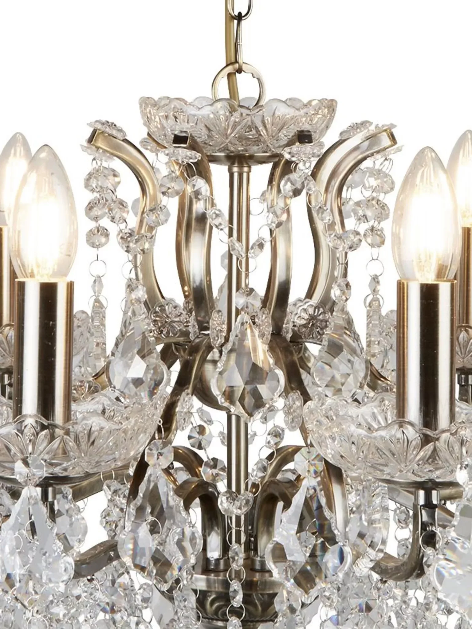 Paris 6/8/12Lt Chandelier- Antique Brass/ Satin Silver Finishes - Image 15