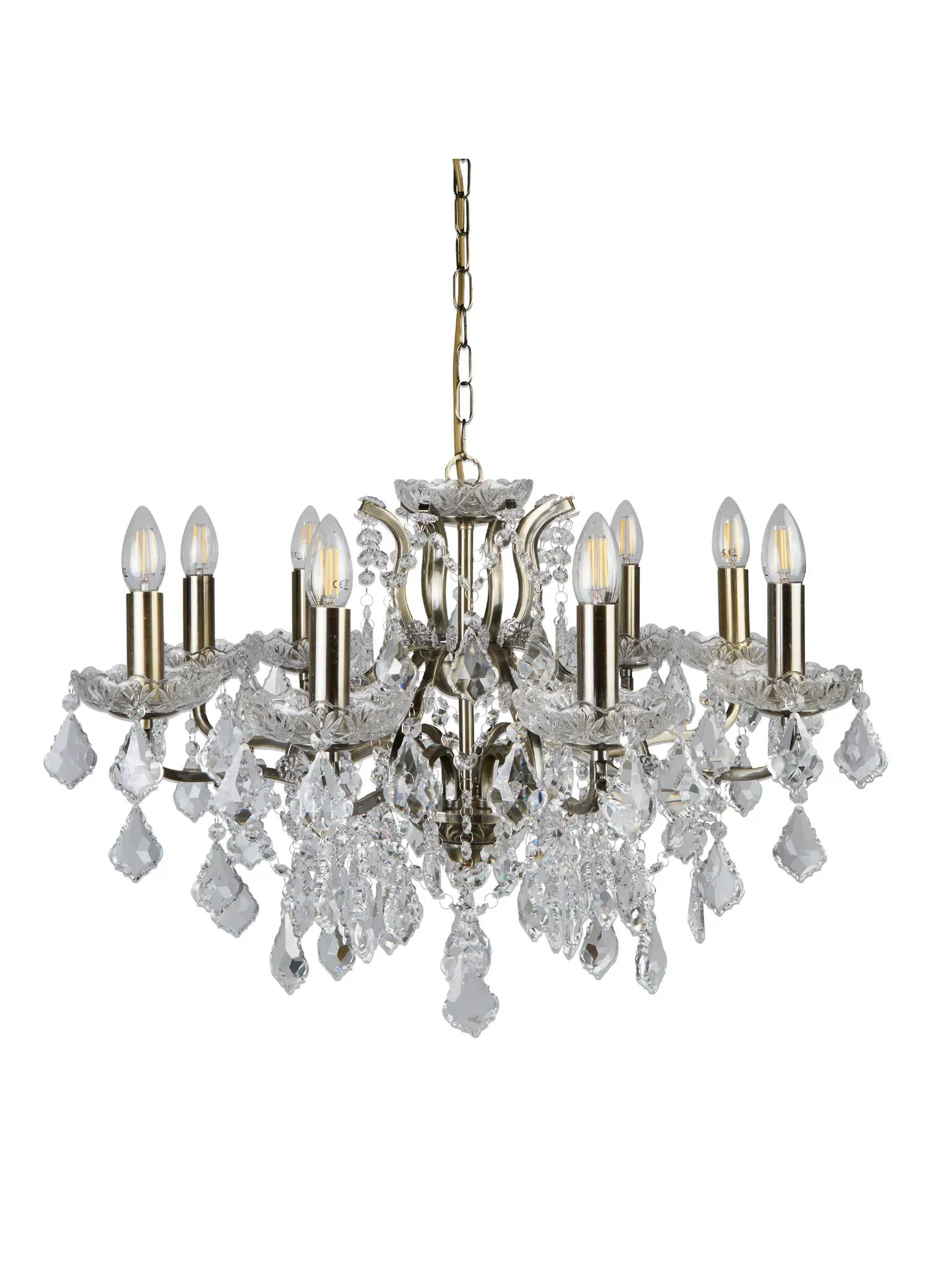 Paris 6/8/12Lt Chandelier- Antique Brass/ Satin Silver Finishes - Image 16