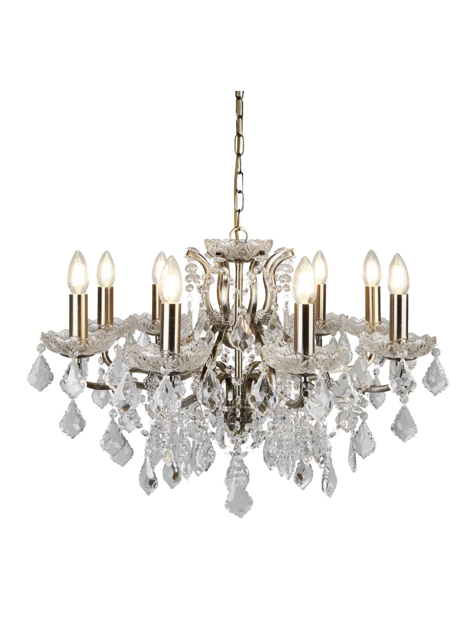 Paris 6/8/12Lt Chandelier- Antique Brass/ Satin Silver Finishes - Image 2