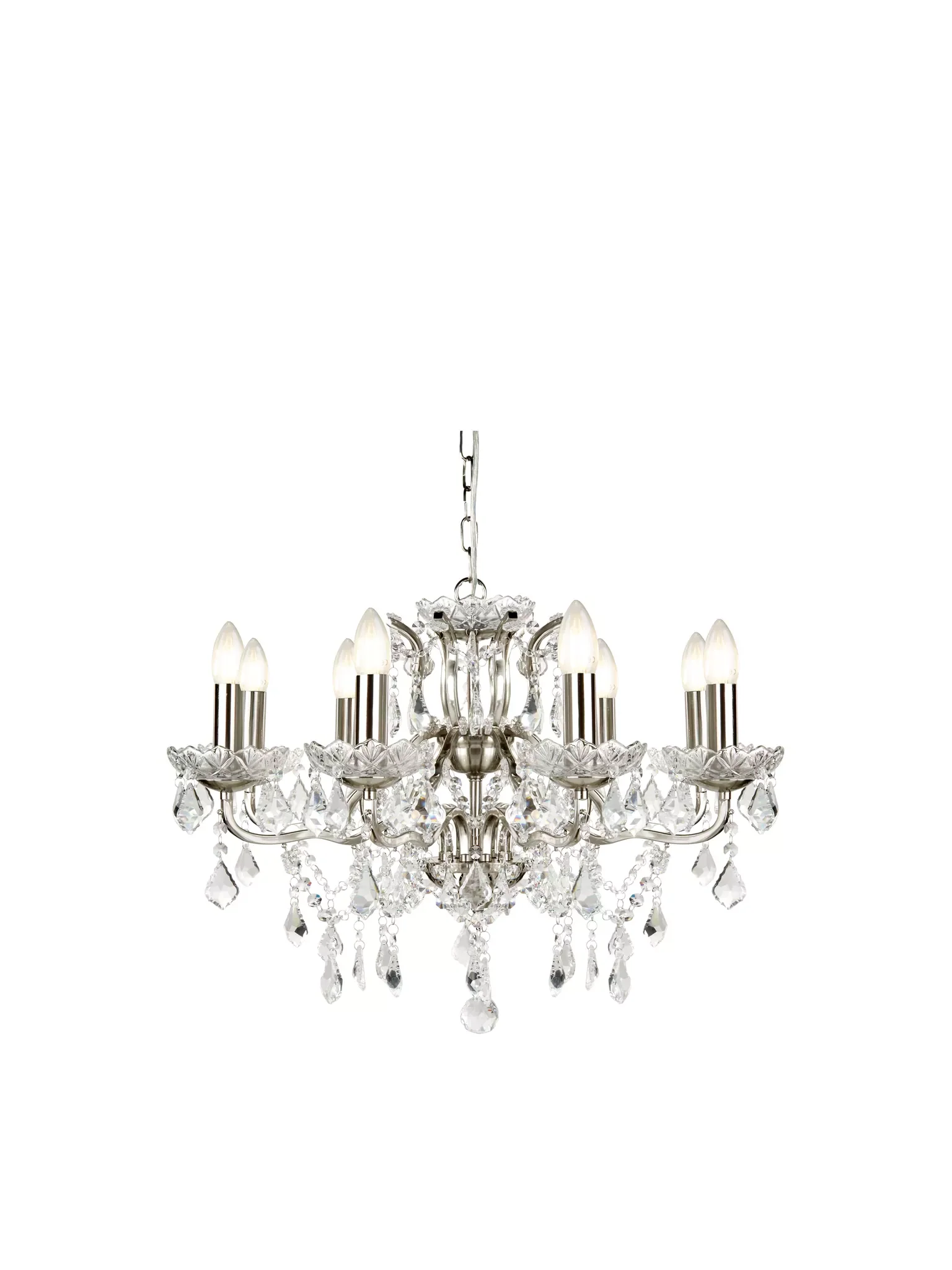 Paris 6/8/12Lt Chandelier- Antique Brass/ Satin Silver Finishes - Image 20