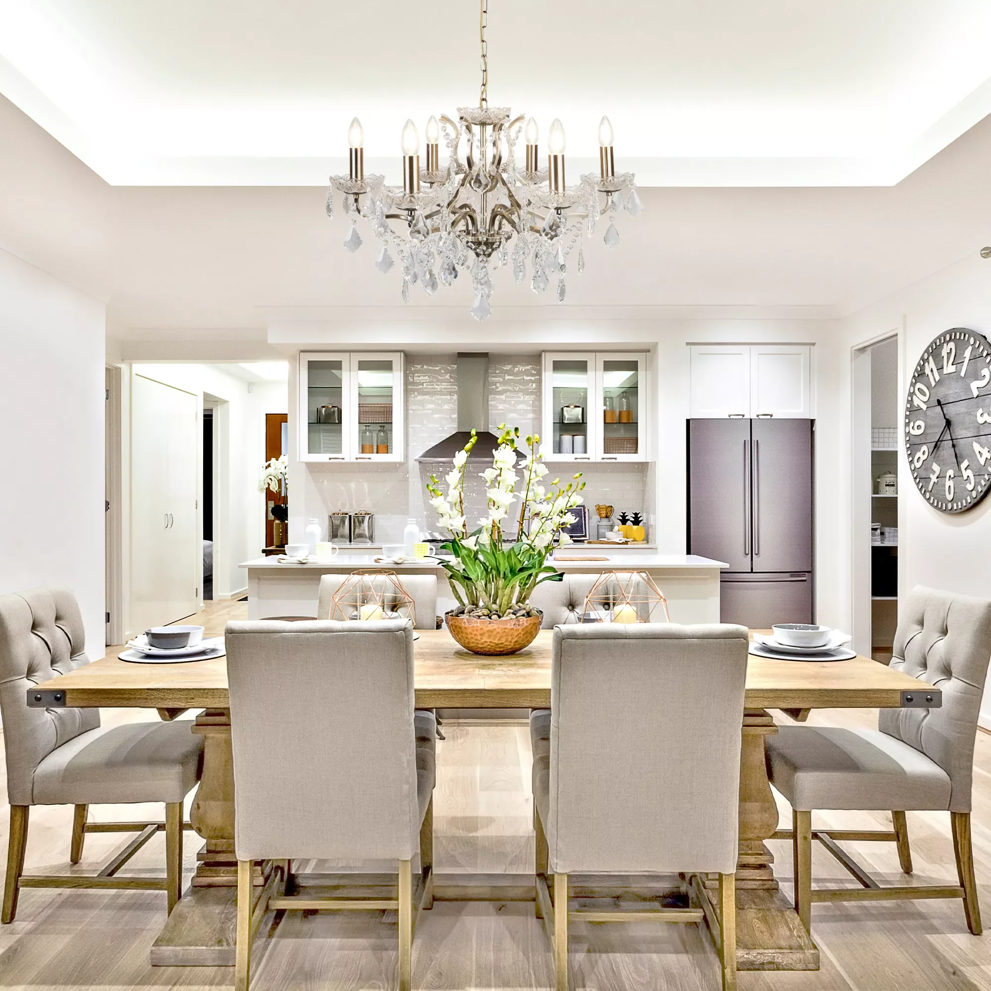 Paris 6/8/12Lt Chandelier- Antique Brass/ Satin Silver Finishes - Image 21