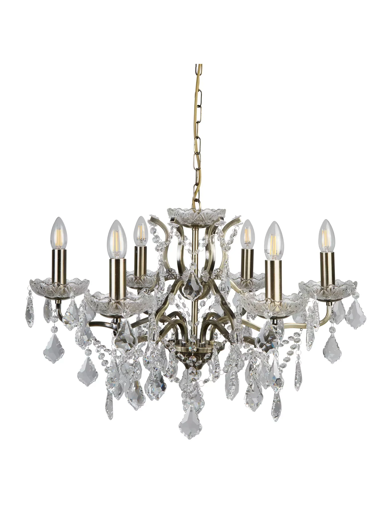 Paris 6/8/12Lt Chandelier- Antique Brass/ Satin Silver Finishes - Image 23