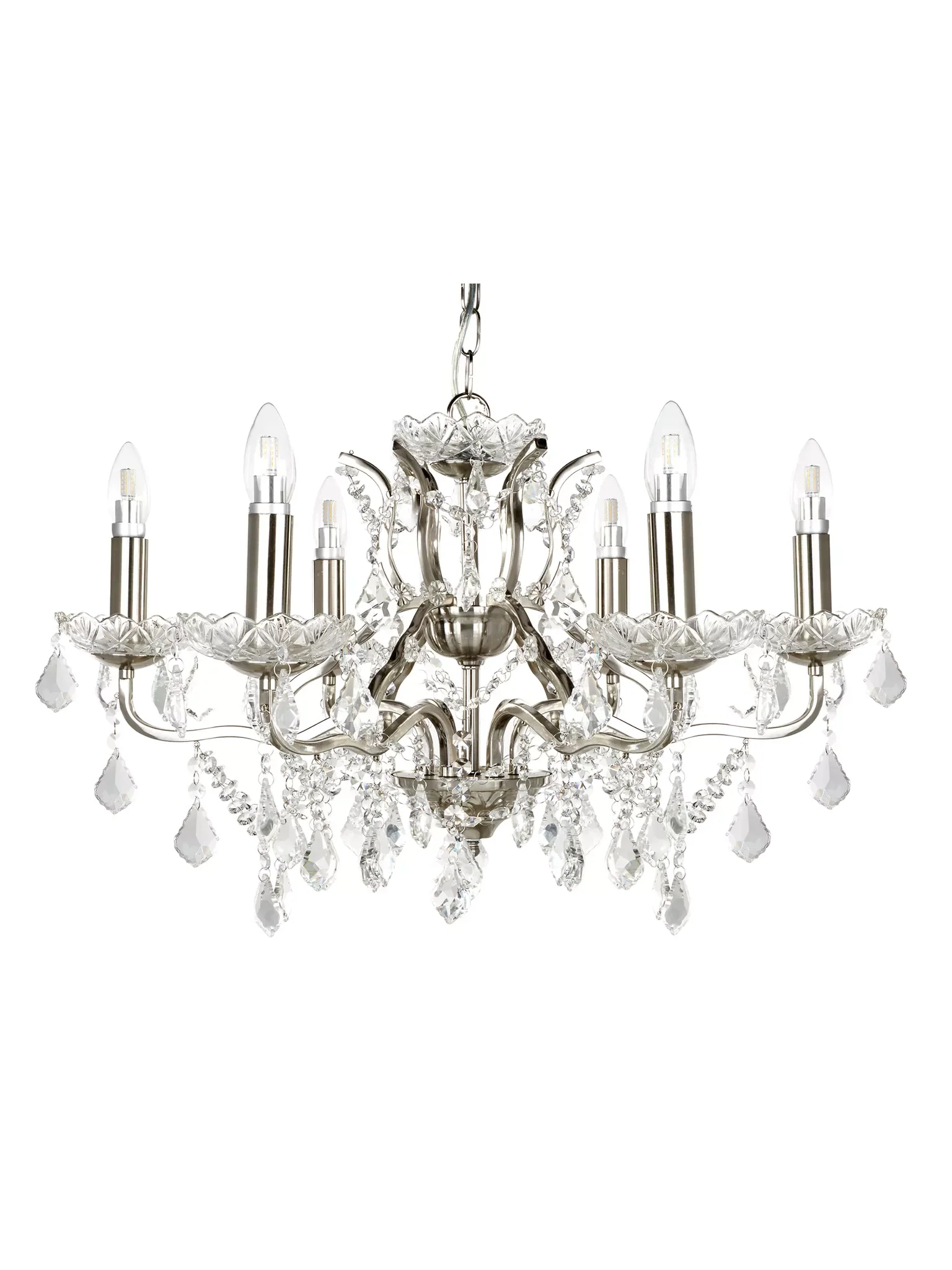 Paris 6/8/12Lt Chandelier- Antique Brass/ Satin Silver Finishes - Image 26