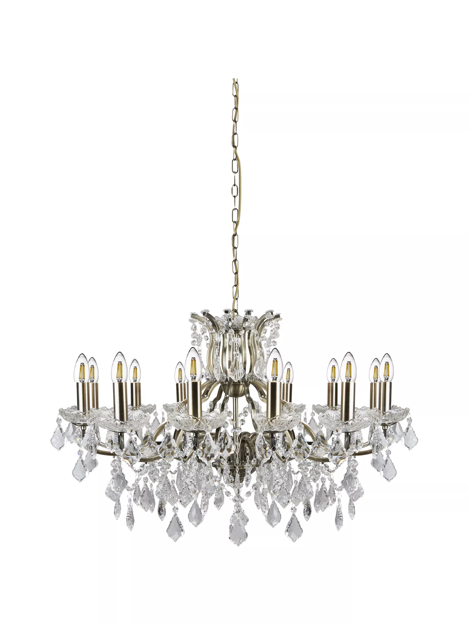 Paris 6/8/12Lt Chandelier- Antique Brass/ Satin Silver Finishes - Image 3