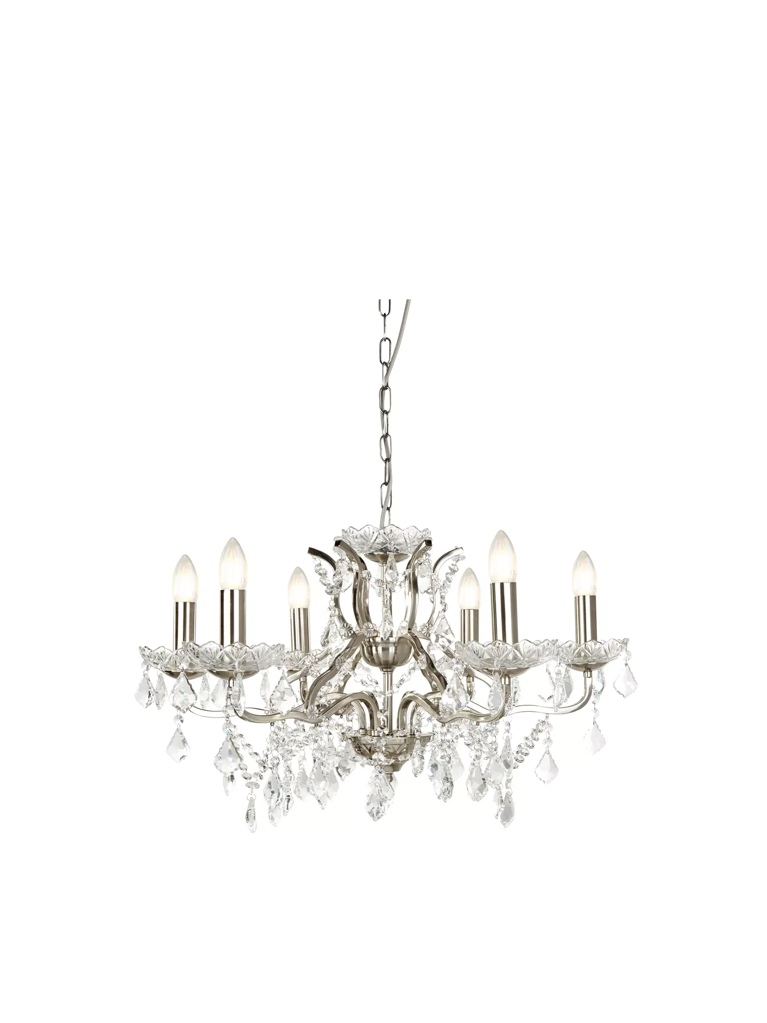 Paris 6/8/12Lt Chandelier- Antique Brass/ Satin Silver Finishes - Image 4