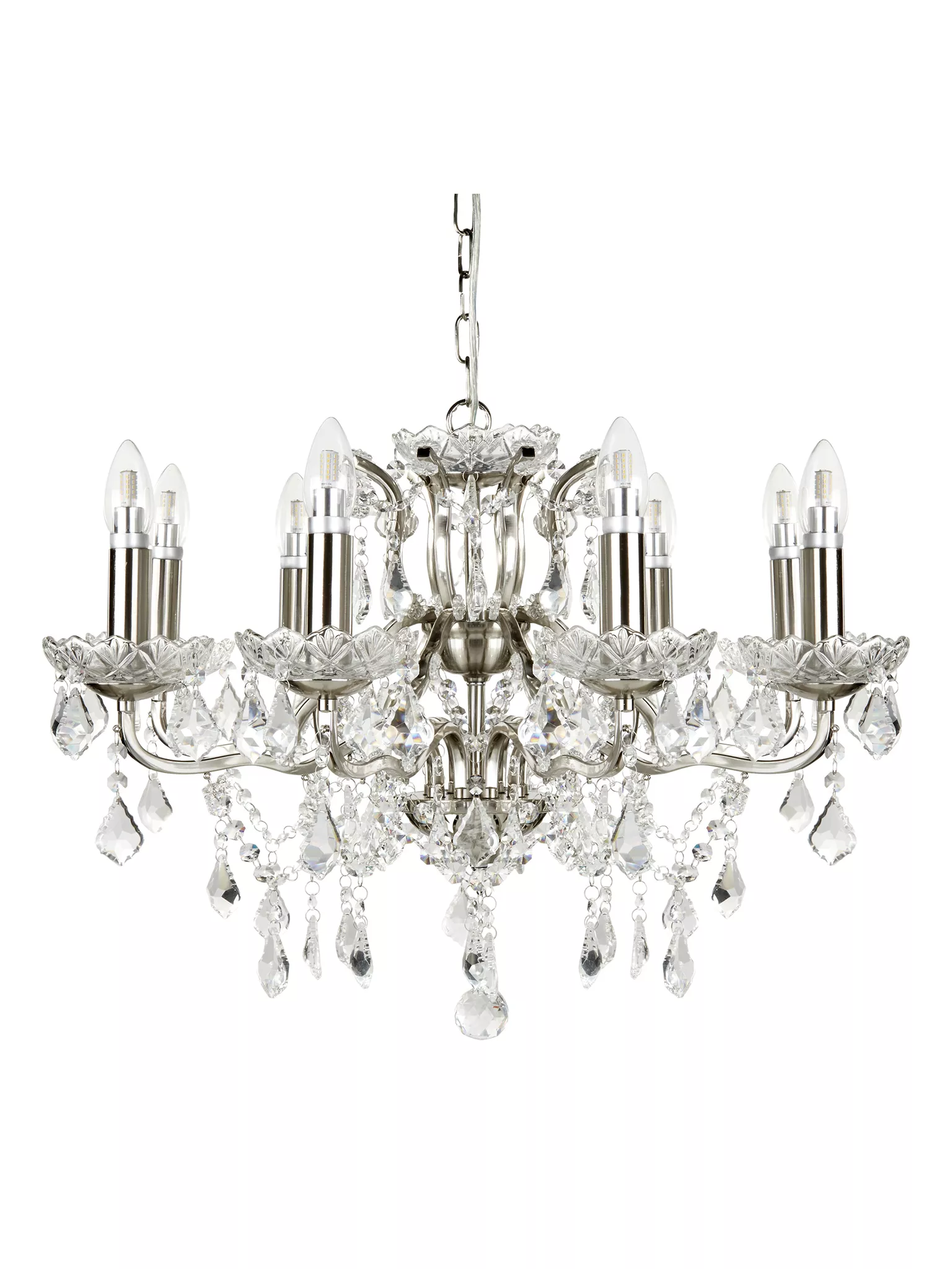 Paris 6/8/12Lt Chandelier- Antique Brass/ Satin Silver Finishes - Image 5