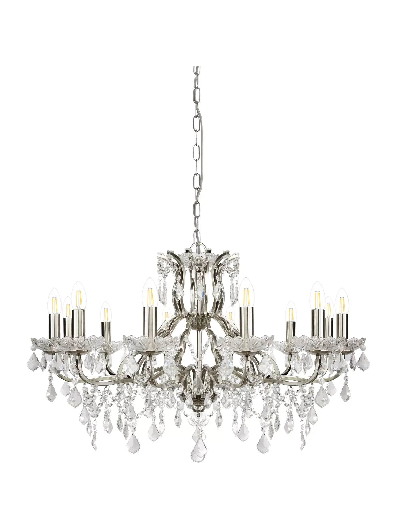 Paris 6/8/12Lt Chandelier- Antique Brass/ Satin Silver Finishes - Image 6