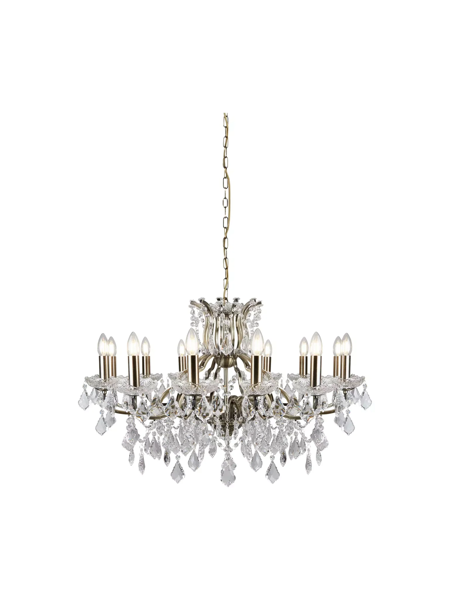 Paris 6/8/12Lt Chandelier- Antique Brass/ Satin Silver Finishes - Image 9