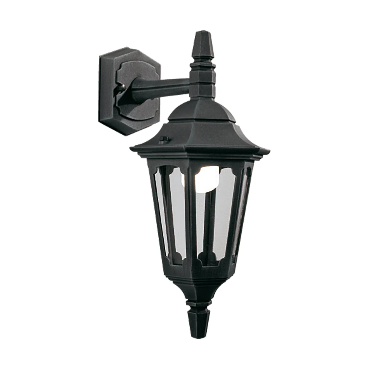 Parish Small/Large & Up/Down Wall Lantern - Black Finish - Image 2