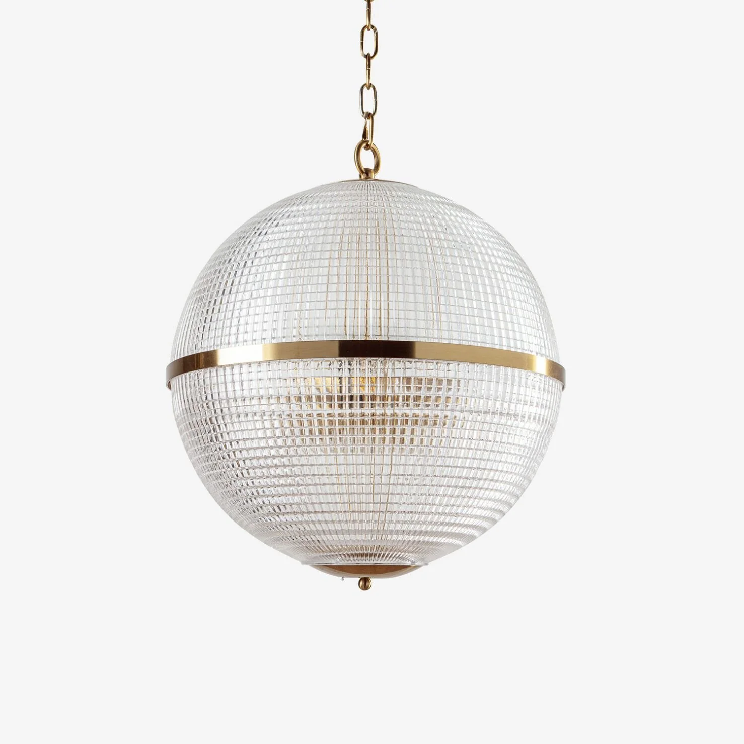 Parisian 4Lt Globe Pendant - Clear Brass - Image 3