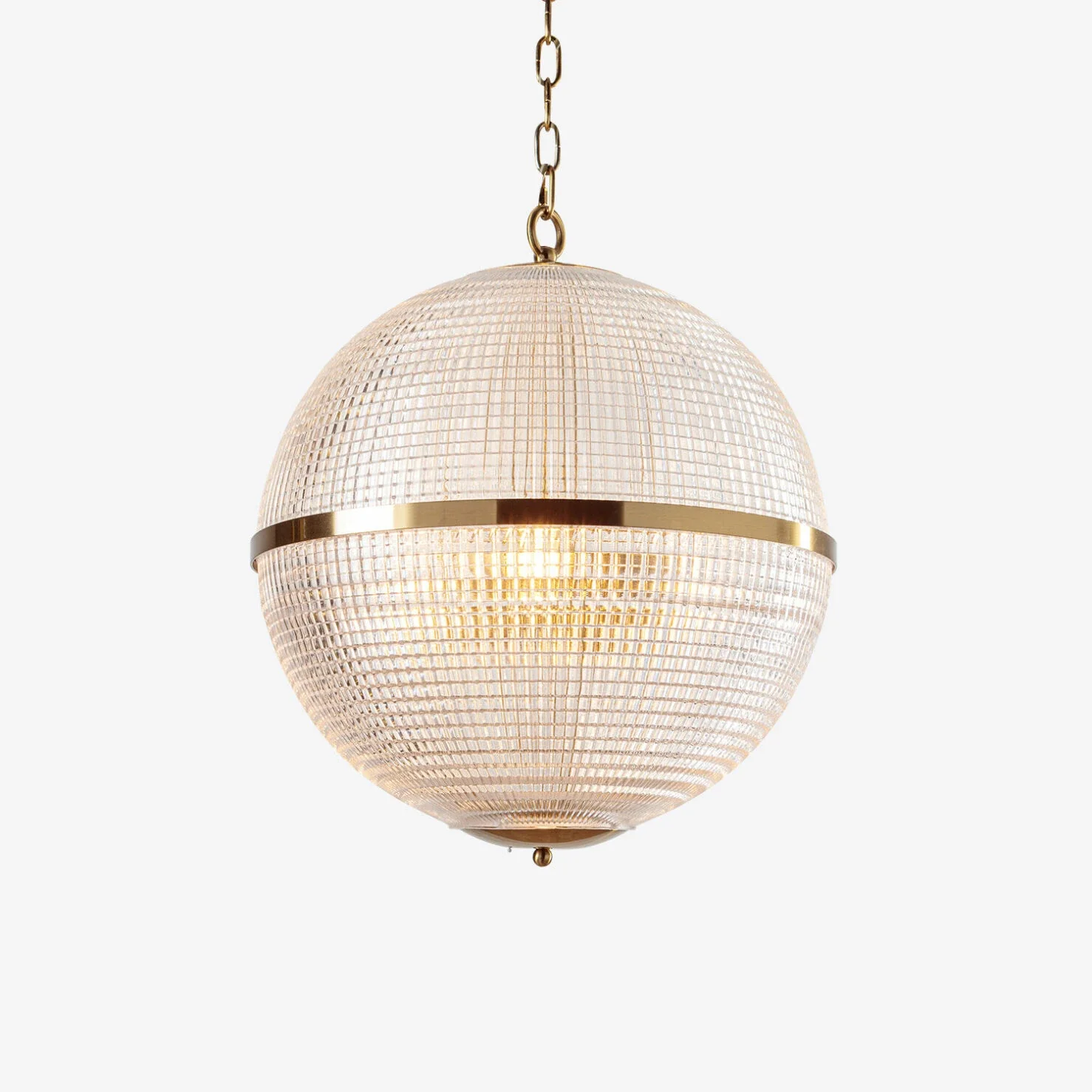 Parisian 4Lt Globe Pendant - Clear Brass - Image 4