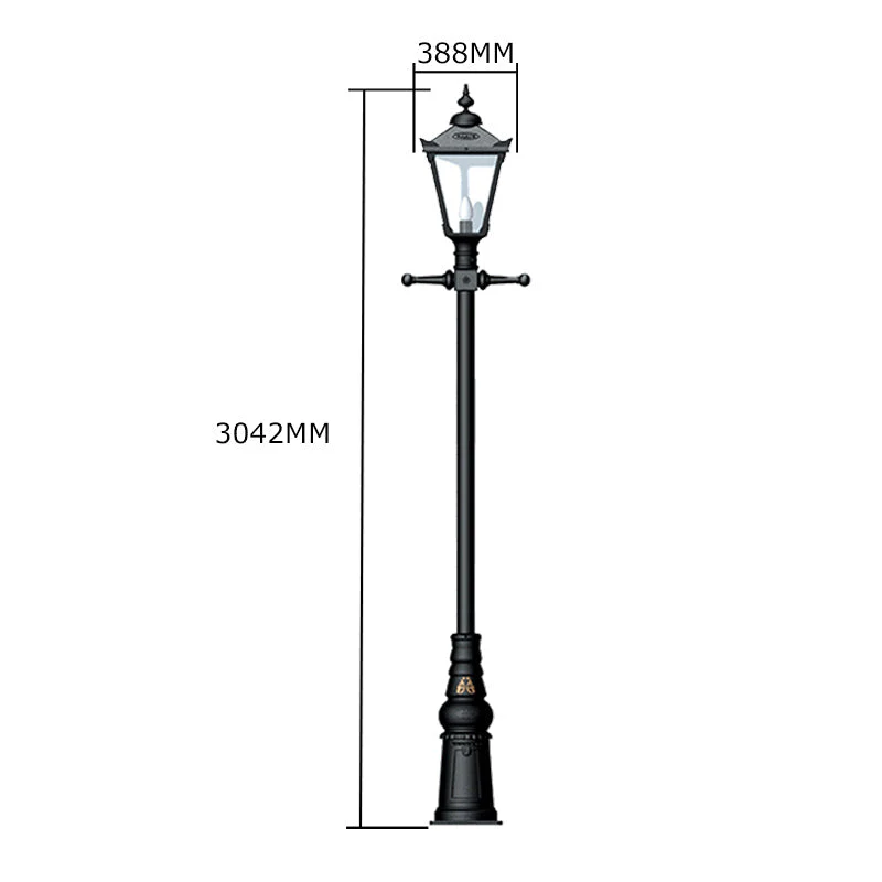 Parkdale 1Lt Lamp Post - Cast Iron - Image 15