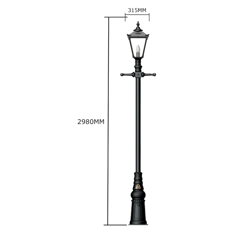 Parkdale 1Lt Lamp Post - Cast Iron - Image 16